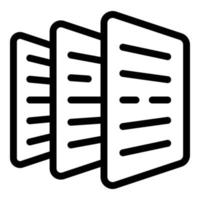 Paper report icon outline vector. Data result vector