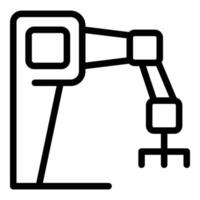 Robot hand overview icon outline vector. Data result vector