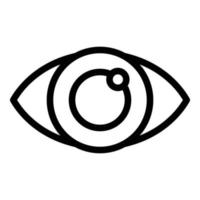 Eye overview icon outline vector. Business data vector