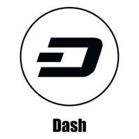 Dash icon, simple style vector