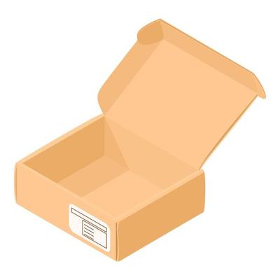 Storage box icon, isometric style