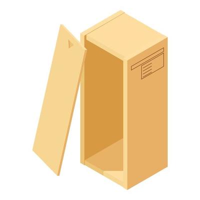 Big box icon, isometric style