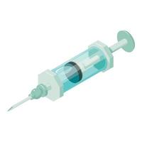 Empty syringe icon, isometric style vector