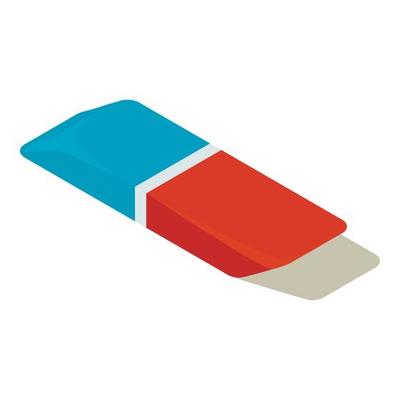 Eraser icon, isometric style