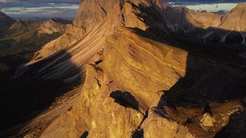 Odle Mountain Group from Seceda Aerial View, Italian Dolomites South Tyrol, Italy video