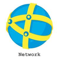 Network icon, isometric style vector