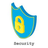 Security icon, isometric style vector