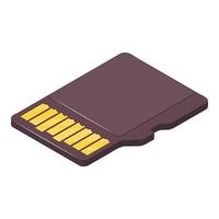 Memory flash drive icon, isometric style vector