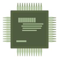 Microprocessor icon, cartoon style vector