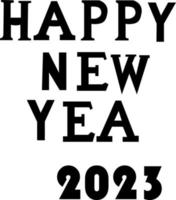 2023 Happy New Year text logo design. Number 2023 design template. 2023 collection vector