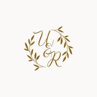 UR initial wedding monogram logo vector