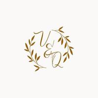 VQ initial wedding monogram logo vector