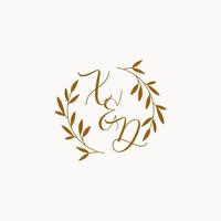 XD initial wedding monogram logo vector