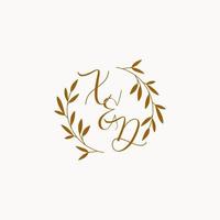 XD initial wedding monogram logo vector