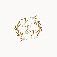 XE initial wedding monogram logo vector