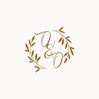 OO initial wedding monogram logo vector
