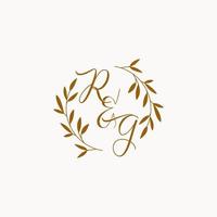 RG initial wedding monogram logo vector