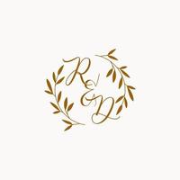 RD initial wedding monogram logo vector