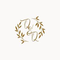 QQ initial wedding monogram logo vector