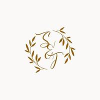 ST initial wedding monogram logo vector