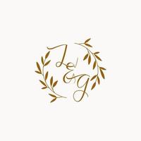 LG initial wedding monogram logo vector