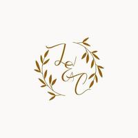 LC initial wedding monogram logo vector