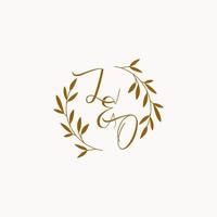 LO initial wedding monogram logo vector