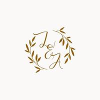 LA initial wedding monogram logo vector