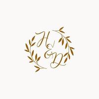 HD initial wedding monogram logo vector