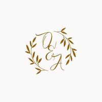 OA initial wedding monogram logo vector