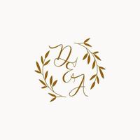 DA initial wedding monogram logo vector