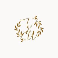 IW initial wedding monogram logo vector