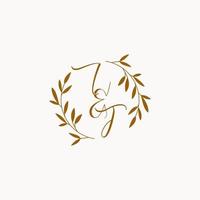 IT initial wedding monogram logo vector