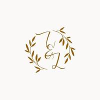 IL initial wedding monogram logo vector