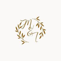 MI initial wedding monogram logo vector