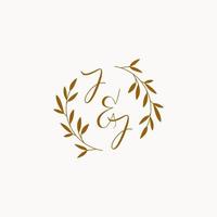 JJ initial wedding monogram logo vector