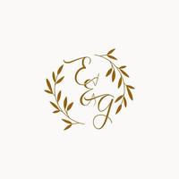 EG initial wedding monogram logo vector