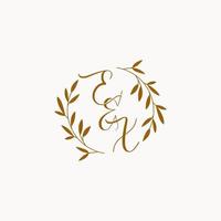 EX initial wedding monogram logo vector