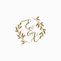 EX initial wedding monogram logo vector