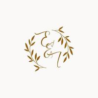 EI initial wedding monogram logo vector