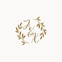 AX initial wedding monogram logo vector