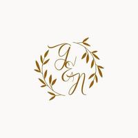 GN initial wedding monogram logo vector
