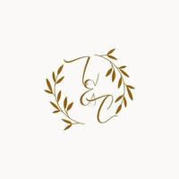 IC initial wedding monogram logo vector