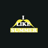 i like summer,typography quote t-shirt design,poster, print, postcard and other uses vector