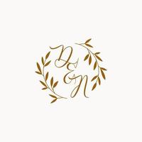DN initial wedding monogram logo vector