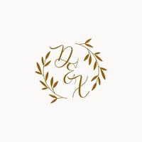 DX initial wedding monogram logo vector