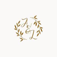 AL initial wedding monogram logo vector