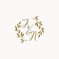 AN initial wedding monogram logo vector