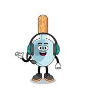 Mascot Illustration of cooking spoon as a customer services vector