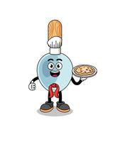 Illustration of cooking spoon as an italian chef vector